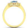 Image 4 : 14KT Yellow Gold 0.96ct Aquamarine and Diamond Ring