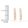 Image 3 : Plated 18KT Yellow Gold and Sterling Silver 0.51ctw Diamond Earrings