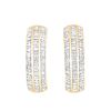 Plated 18KT Yellow Gold and Sterling Silver 0.32ctw Diamond Earrings