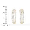 Image 3 : Plated 18KT Yellow Gold and Sterling Silver 0.32ctw Diamond Earrings