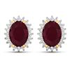 14KT Yellow Gold 3.00ctw Ruby and Diamond Earrings