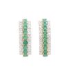 Plated 18KT Yellow Gold and Sterling Silver 2.02ctw Emerald and Diamond Earrings