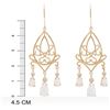 Image 3 : Plated 18KT Yellow Gold and Sterling Silver 2.47ctw Opal Earrings