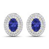 14KT Yellow Gold 0.76ctw Tanzanite and Diamond Earrings