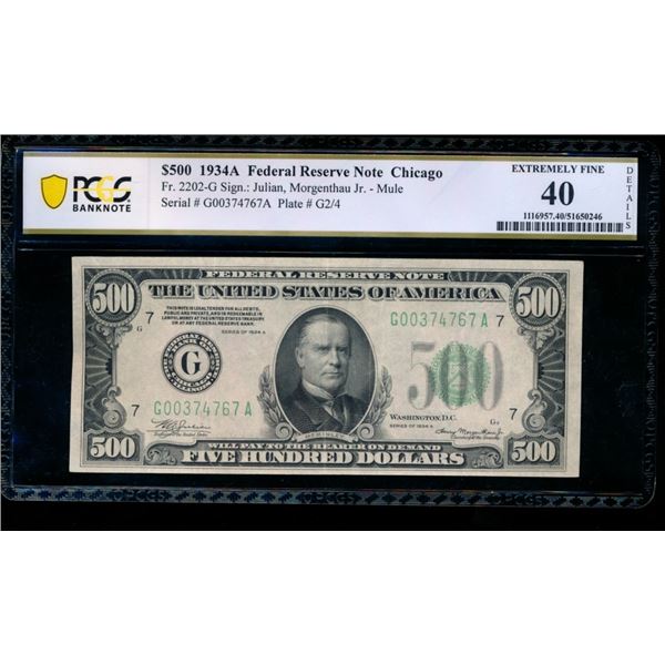 1934A $500 Chicago FRNPCS 40