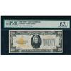 1928 $20 Gold Certificate PMG 63EPQ