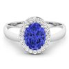 14KT White Gold 1.41ct Tanzanite and Diamond Ring