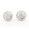 14KT White Gold 0.75ctw Diamond Earrings