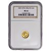 1849 $1 Open Wreath Gold Coin NGC MS62
