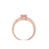 Image 4 : 14KT Rose Gold 1.23ct Morganite and Diamond Ring