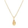 Plated 18KT Yellow Gold 1.03ctw Citrine and Diamond Pendant with Chain