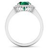 Image 4 : 14KT White Gold 1.53ctw Zambian Emerald and Diamond Ring