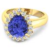 Image 3 : 14KT Yellow Gold 2.97ct Tanzanite and Diamond Ring
