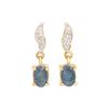 Plated 18KT Yellow Gold and Sterling Silver 0.51ctw Opal Earrings