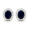 14KT Yellow Gold 2.6ctw Blue Sapphire and Diamond Earrings