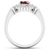 Image 4 : 14KT White Gold 1.5ct Ruby and Diamond Ring
