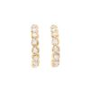 Plated 18KT Yellow Gold and Sterling Silver 0.51ctw Diamond Earrings