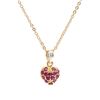Plated 18KT Yellow Gold 0.71cts Ruby and Diamond Necklace