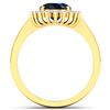 Image 4 : 14KT Yellow Gold 1.30ct Blue Sapphire and Diamond Ring