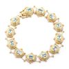 Plated 18KT Yellow Gold 6.25cts Blue Topaz Bracelet