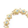 Image 2 : Plated 18KT Yellow Gold 6.25cts Blue Topaz Bracelet