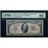 1934A $10 Hawaii FRN PMG 64