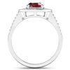 Image 4 : 14KT White Gold 1.5ctw Ruby and Diamond Ring