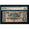 1864 $10 T-68 Confederate PMG 64EPQ