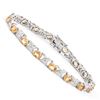 Image 1 : Plated Rhodium 6.54cts Citrine and Diamond Bracelet