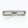 Image 3 : Antique Art Deco Platinum 7.24 ctw Diamond Large Sapphire Filigree Brooch Pin