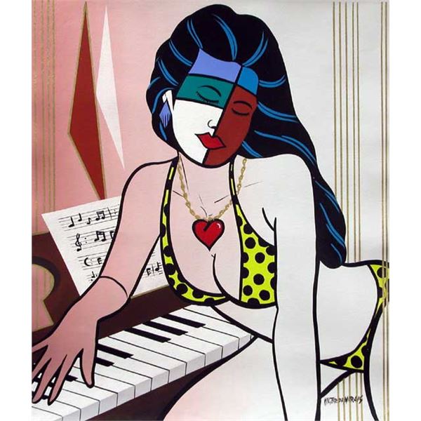 MORAIS THE KEYS OF SEDUCTION SIGNED ORIGINAL ACRYLIC