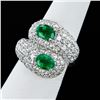 Image 3 : 1.97 ctw Emerald and 3.81 ctw Diamond Platinum Ring
