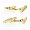 Image 6 : Men's Italian Solid 18k Yellow Gold Fancy Florentine Finished Chain Cuff Links