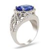 Image 3 : 4.26 ctw Tanzanite and 0.93 ctw Diamond 14K White Gold Ring