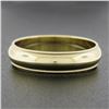 Image 2 : Solid 14k Gold 4.8mm Wide Domed Polished w/ Milgrain Stackable Wedding Band Ring
