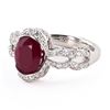 Image 3 : 2.29 ctw BURMESE Ruby and 0.84 ctw Diamond Platinum Ring (GIA CERTIFIED)
