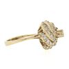 Image 5 : Solid 14k Yellow Gold 1.55 ctw Round Diamond Top High Swirl Domed Cocktail Ring