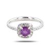 Image 3 : 0.98 ctw UNHEATED Pink Purple KASHMIR Sapphire and 0.44 ctw Diamond Platinum Rin