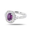 Image 2 : 1.28 ctw UNHEATED Purple Pink KASHMIR Sapphire and 0.49 ctw Diamond Platinum Rin