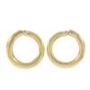 Image 3 : Solid 14K Yellow Gold Large Smooth Polished Tubes 34mm Round Hoop Earrings