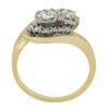 Image 8 : Vintage 14k TT Gold .82 ctw Diamond Textured & Polished Statement Cocktail Ring