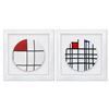 Image 1 : 2 Piece Plate Set by Piet Mondrian (1872-1944)
