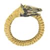 Image 7 : Vintage 18k Gold Textured Detailed Enamel 3D Horse Head Diamond Bangle Bracelet
