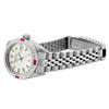 Image 4 : Rolex Ladies Stainless Steel Silver Index Diamond And Ruby Date Watch With Rolex