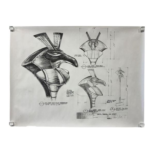 Stargate SG-1 (1997-2007) - Production Blueprint "Seth's Throne Gas Staff" Season 2