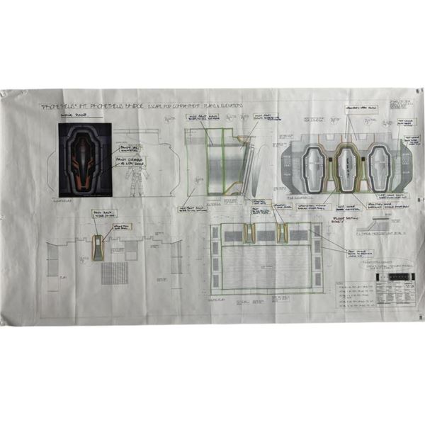 Prometheus (2012) - Bridge Flooring Production Blueprint "Escape Pod"