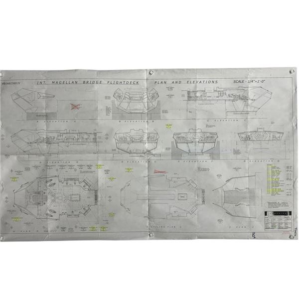 Prometheus (2012) - Production Blueprint "Bridge Flightdeck"