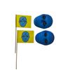 Image 2 : Watchmen (2019) - 2 Dr Manhattan Masks and 2 Doctor Manhattan Mini Flags
