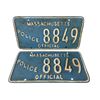 Image 1 : The Departed (2006) - 2 Screen Used Police License Plates