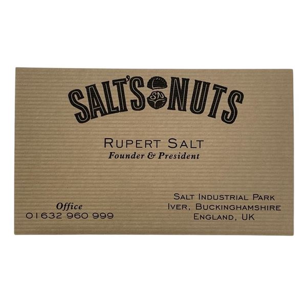 Charlie and the Chocolate Factory (2005) - Salt's Nuts Business Card